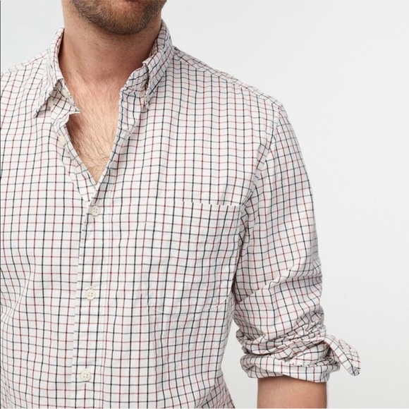 J. Crew Stretch Shirt in Tattersail Organic Cotton - Picture 7 of 8